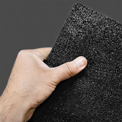 Piso para Gimnasio Negro Solido 15 mm – Ultra Rudo