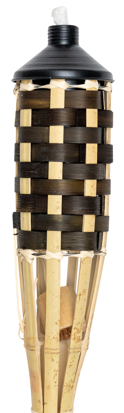 Antorcha de Bambú 150 cm 2 Pack | Decoración Exterior y Jardín con Estilo Tropical